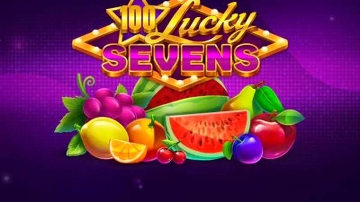Interface do jogo de slot 100 Lucky Sevens com símbolos clássicos e 5 cilindros