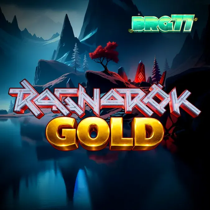 Cena apocalíptica nórdica com runas brilhantes e símbolos de deuses no slot Ragnarok Gold